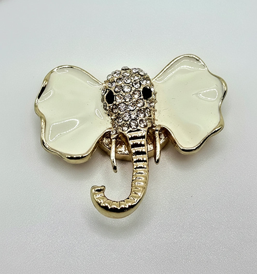 Elephant's Head Magnetic Brooch