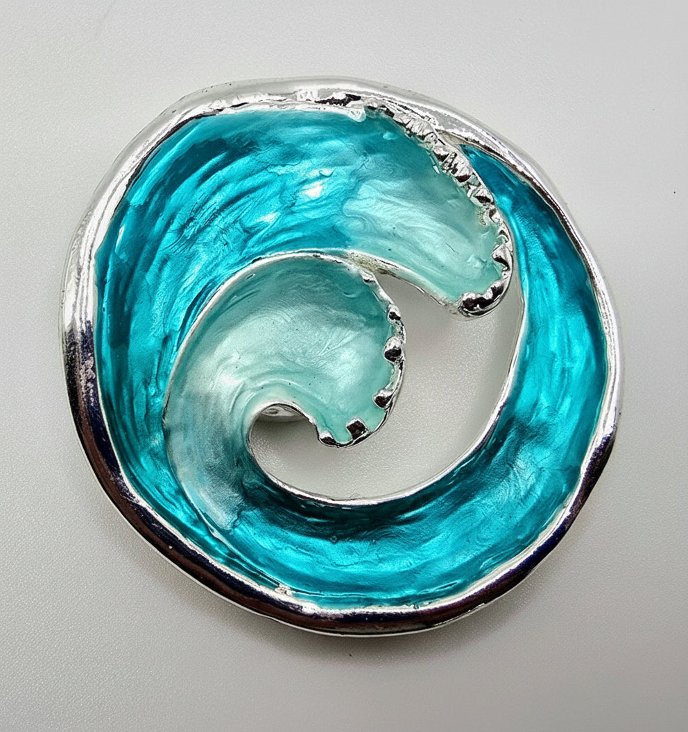 Ocean Wave Magnetic Brooch