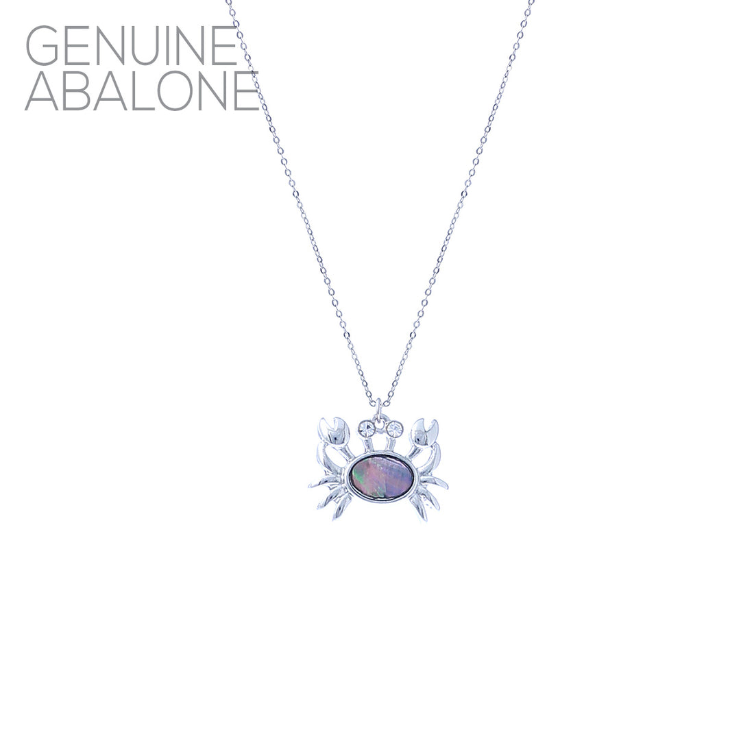 Genuine Abalone Emotional Crab Necklace
