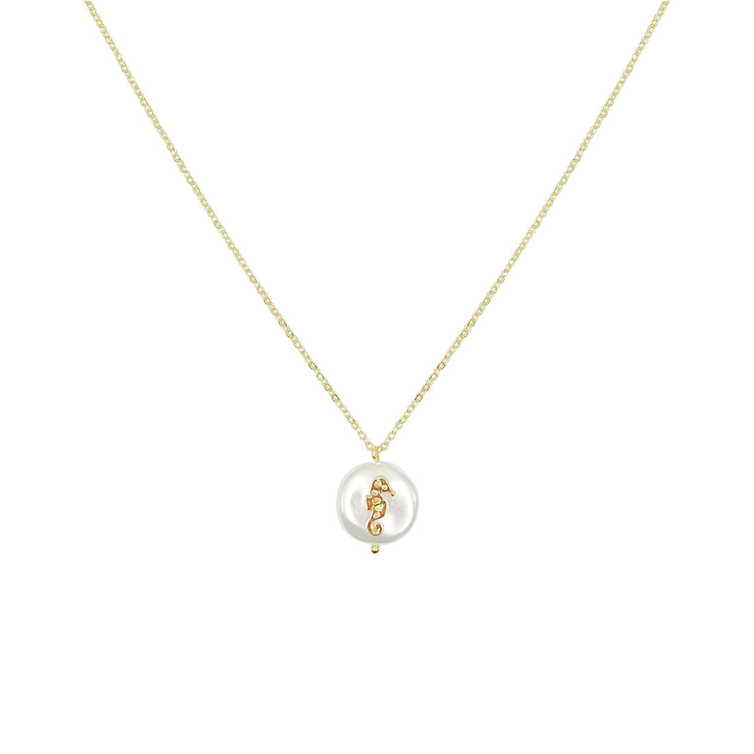 Sea-Horse on Mother of Pearl Necklace