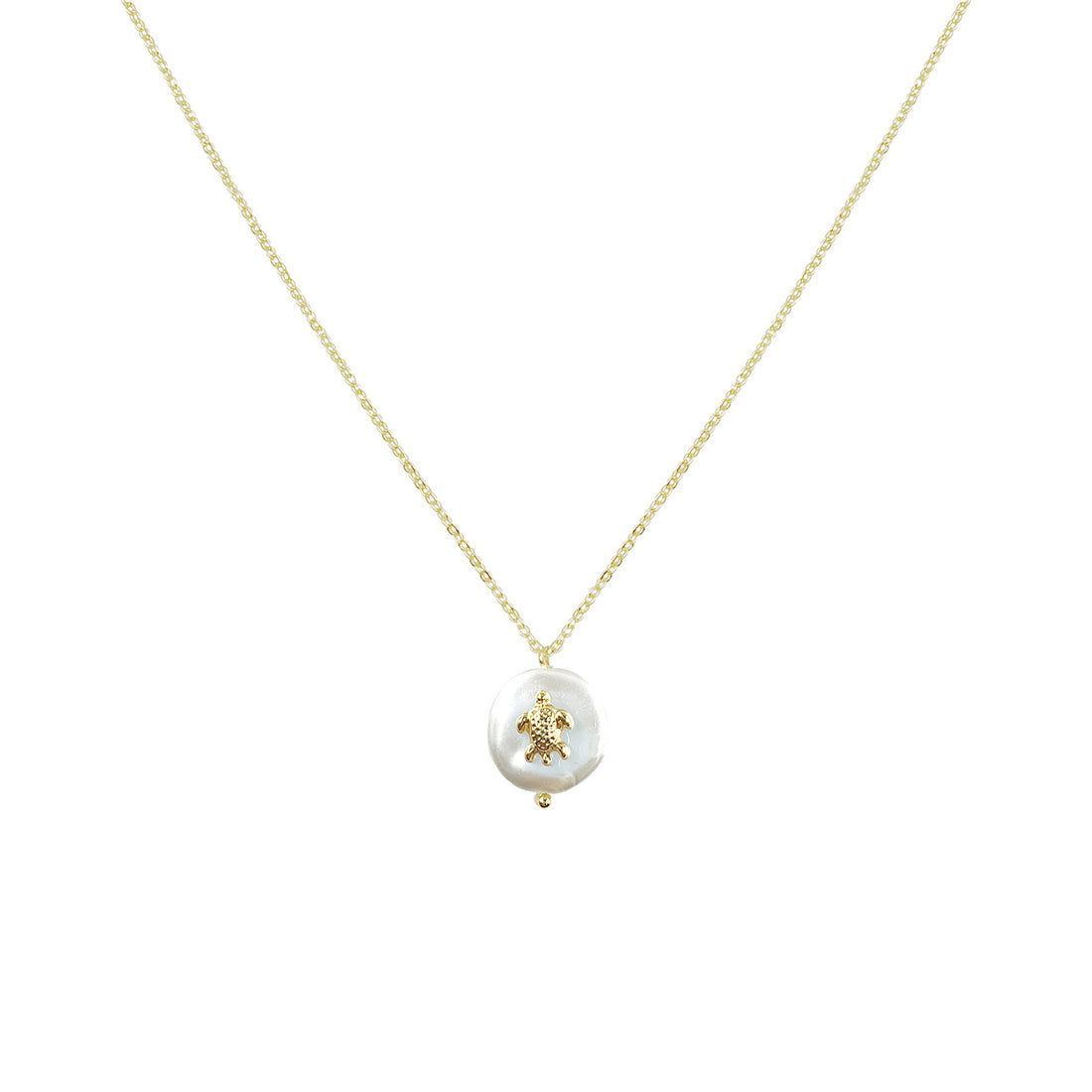 Transformative Turtle on Mother of Pearl Necklace