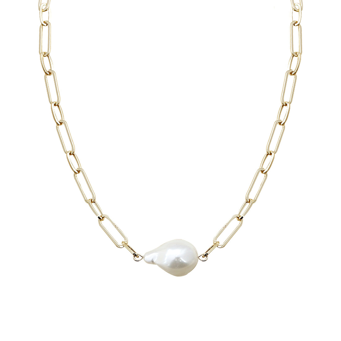 Freshwater Pearl Statement Chain Necklace