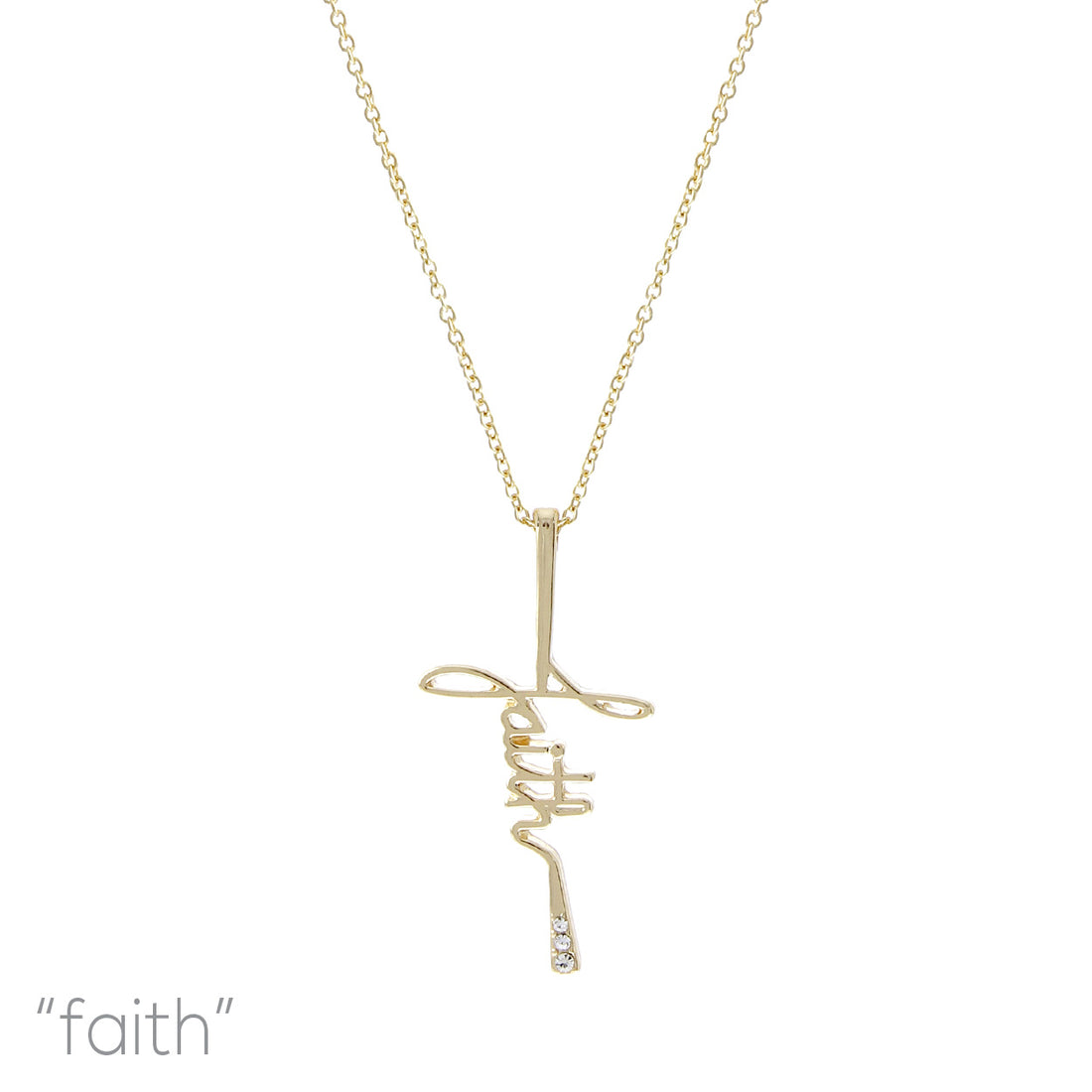 “Faith” Cross Necklace