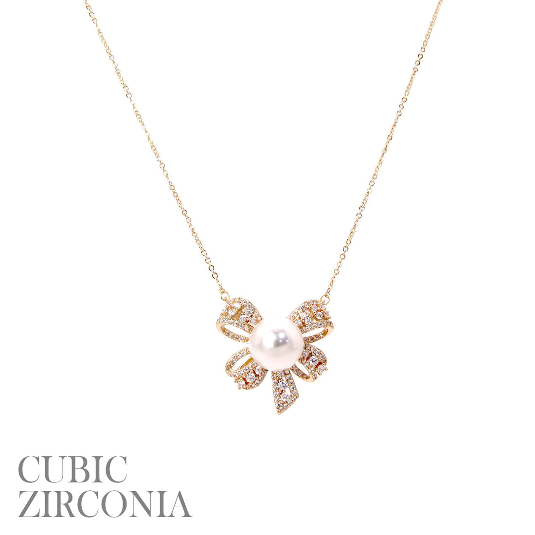 Pearl on Bow Designer Necklace