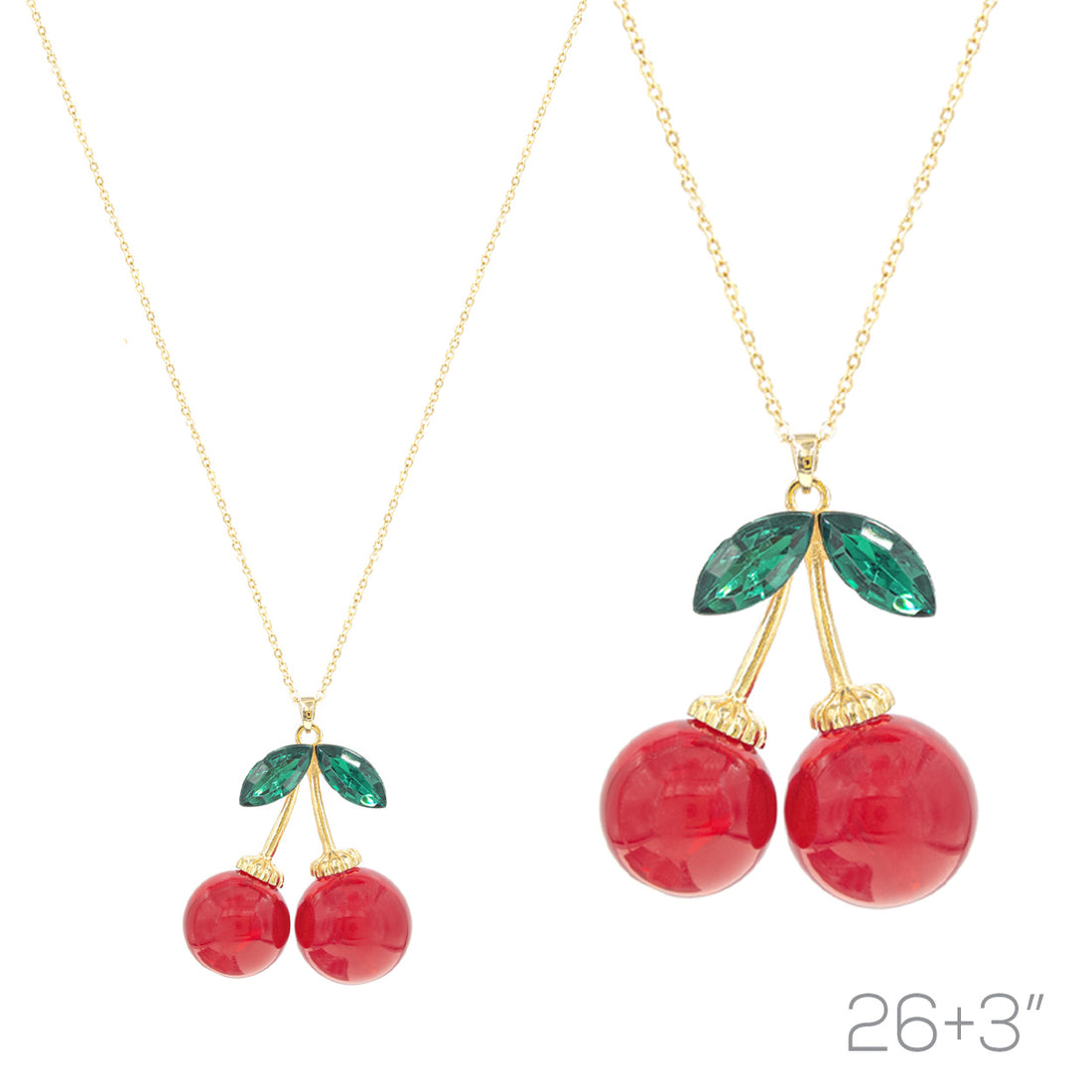 Cherry On Top Pendant Long Necklace