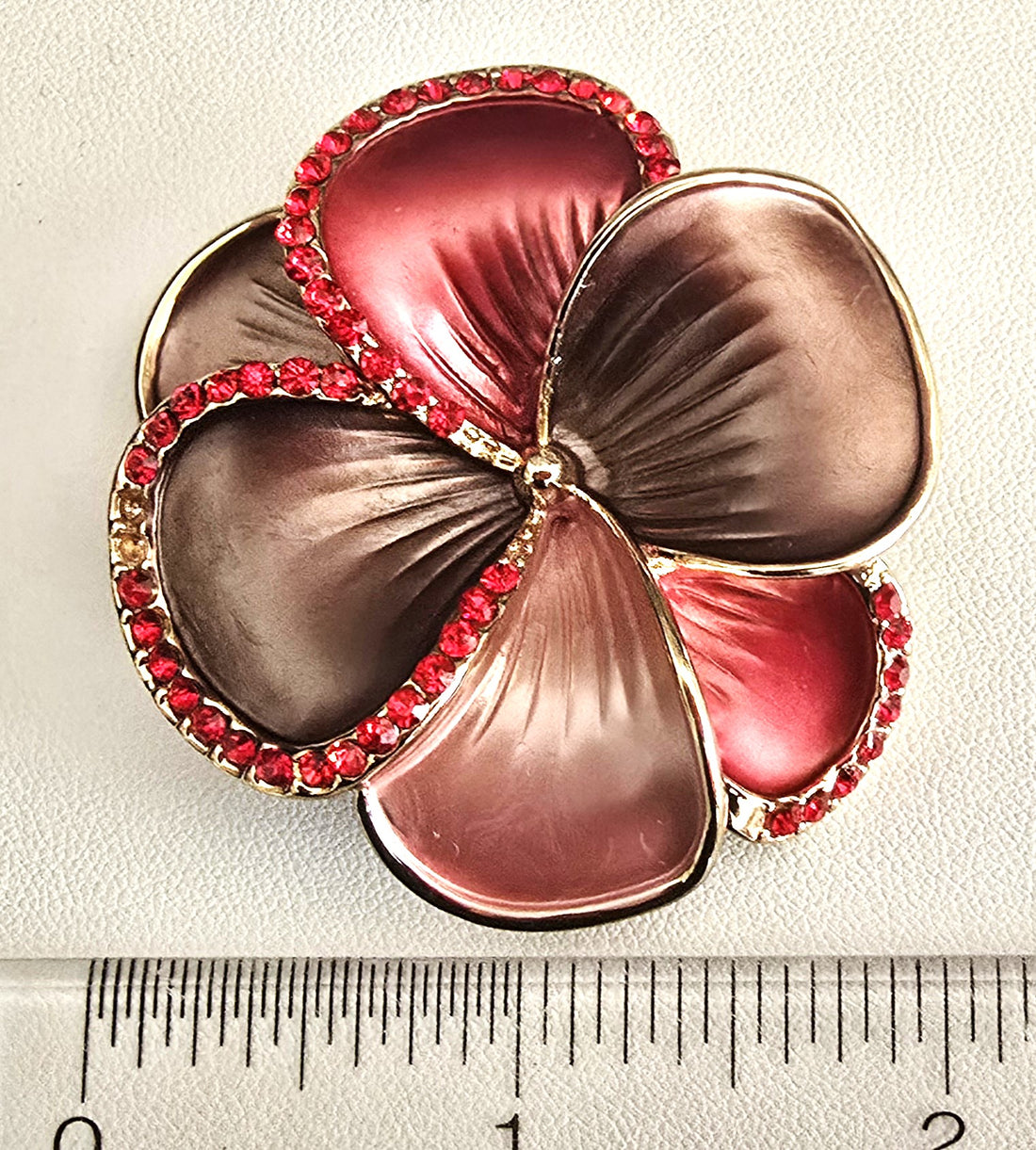 Perfect Pansy Flower Brooch