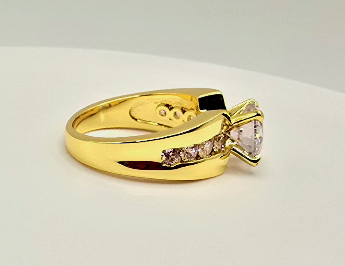 Modern Split-Shank Solitaire Ring