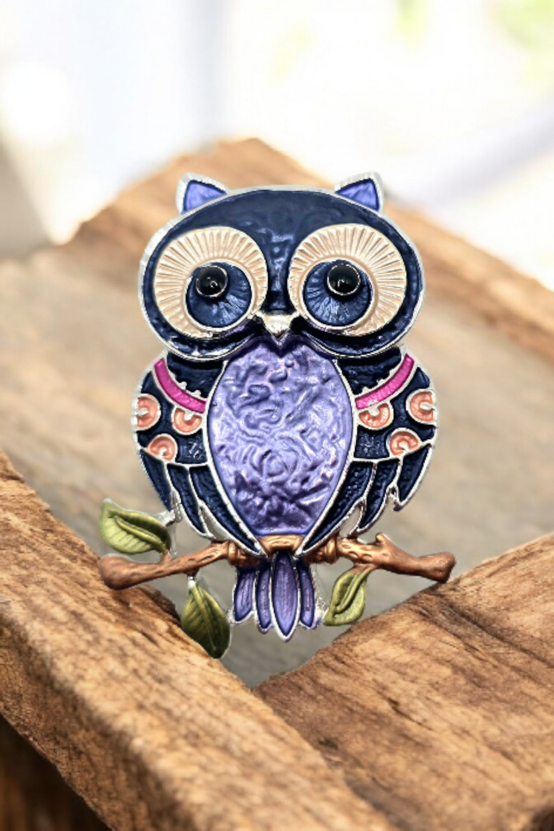 The Great Wide Eyed Owl Magnetic Brooch