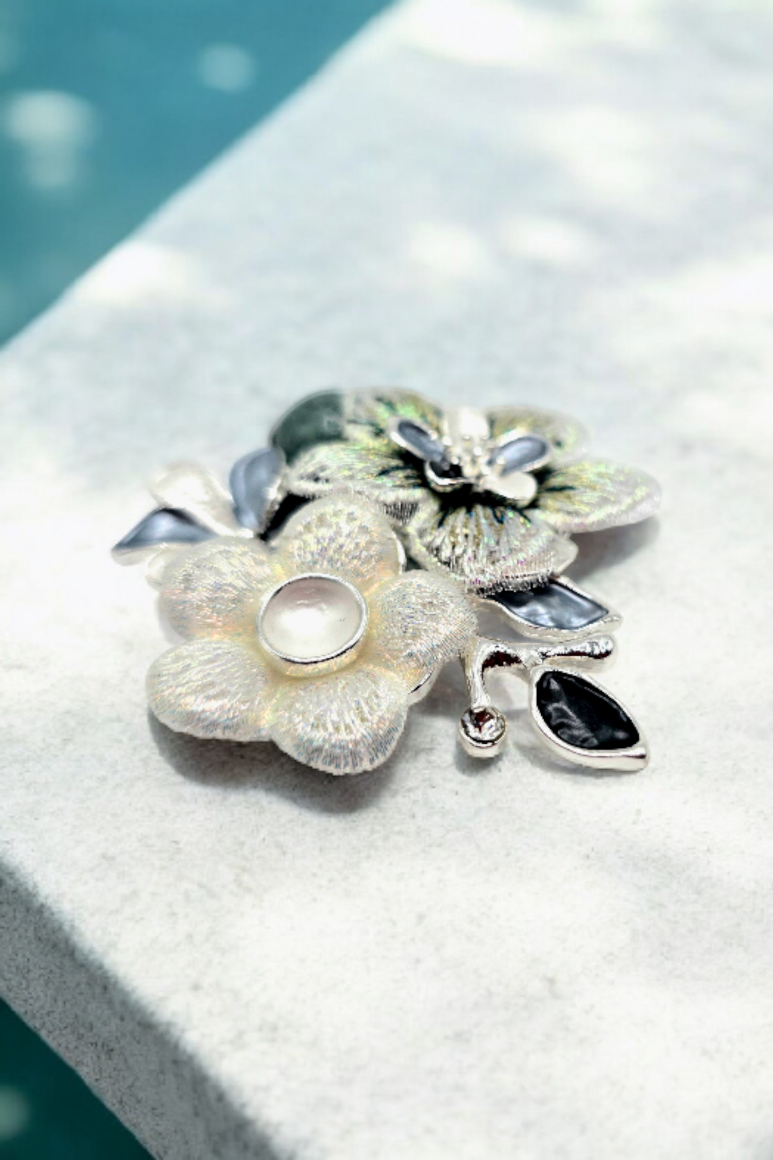 Fabric Flower Arrangement Magnetic Brooch