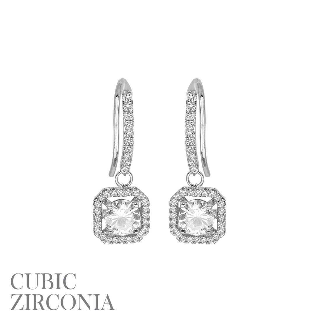Radian Cushion Cut  Drop Earrings