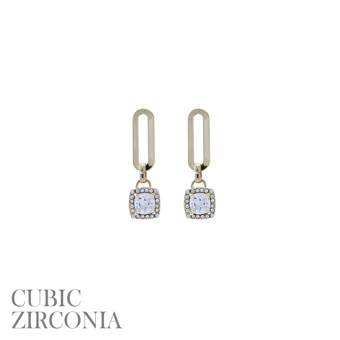 Clean Modern CZ Earrings