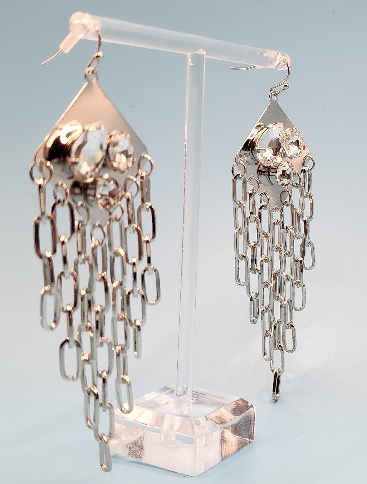 Chain Link Tassel Metal Earrings