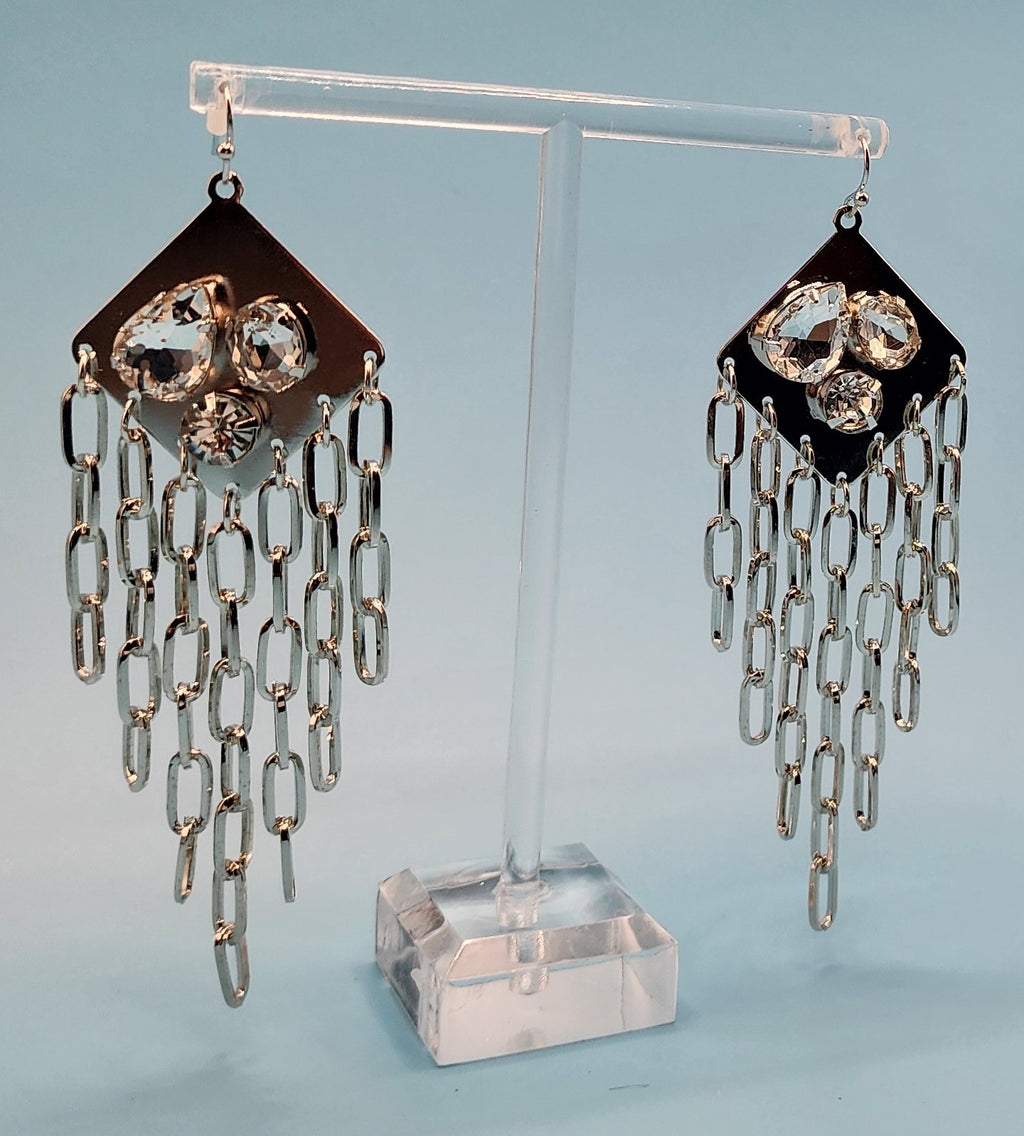 Chain Link Tassel Metal Earrings