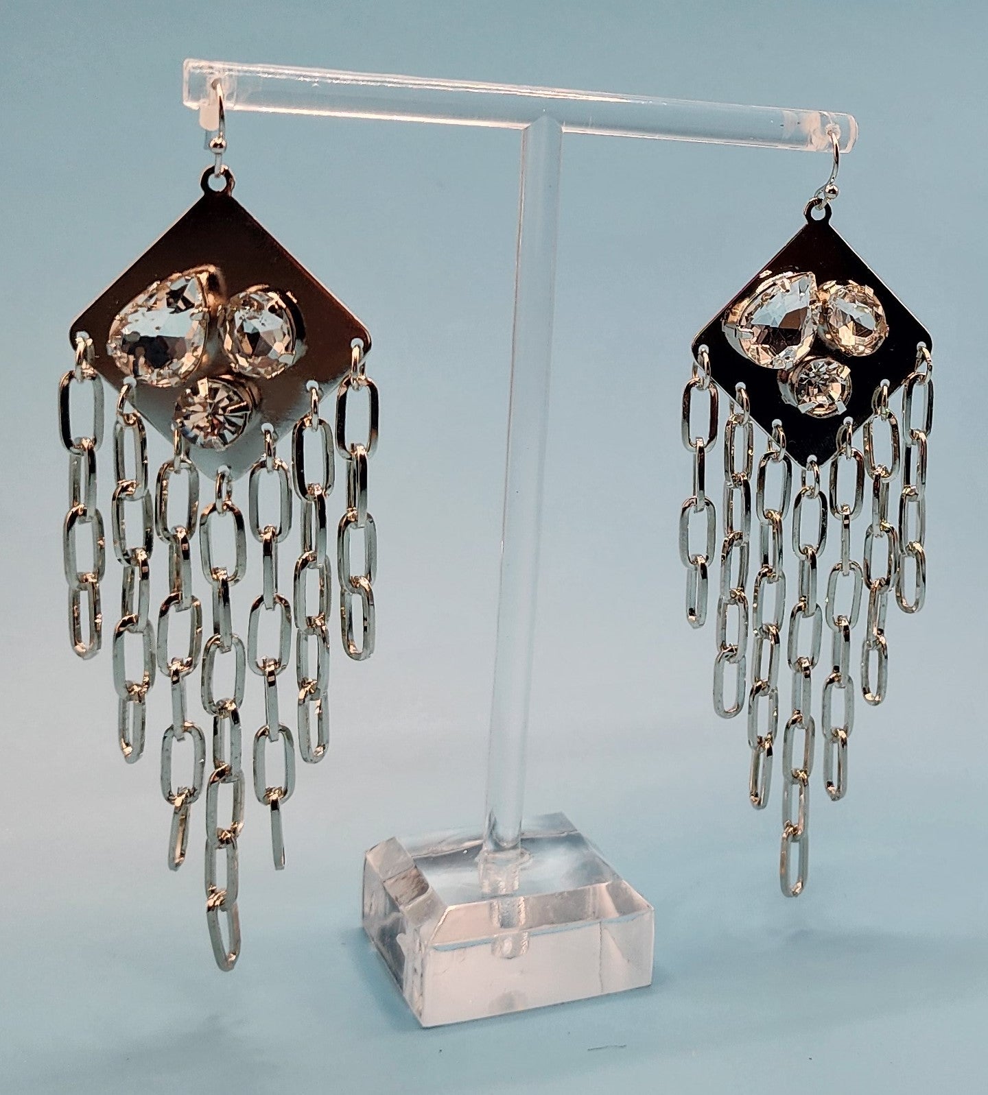 Chain Link Tassel Metal Earrings