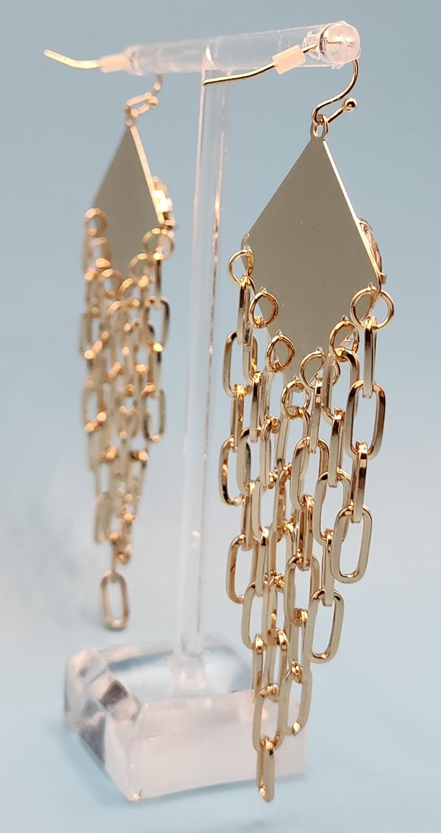 Chain Link Tassel Metal Earrings