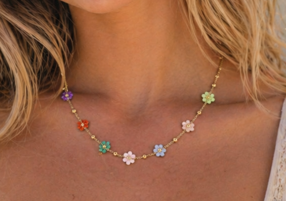 Fresh Flower Blossom Necklace