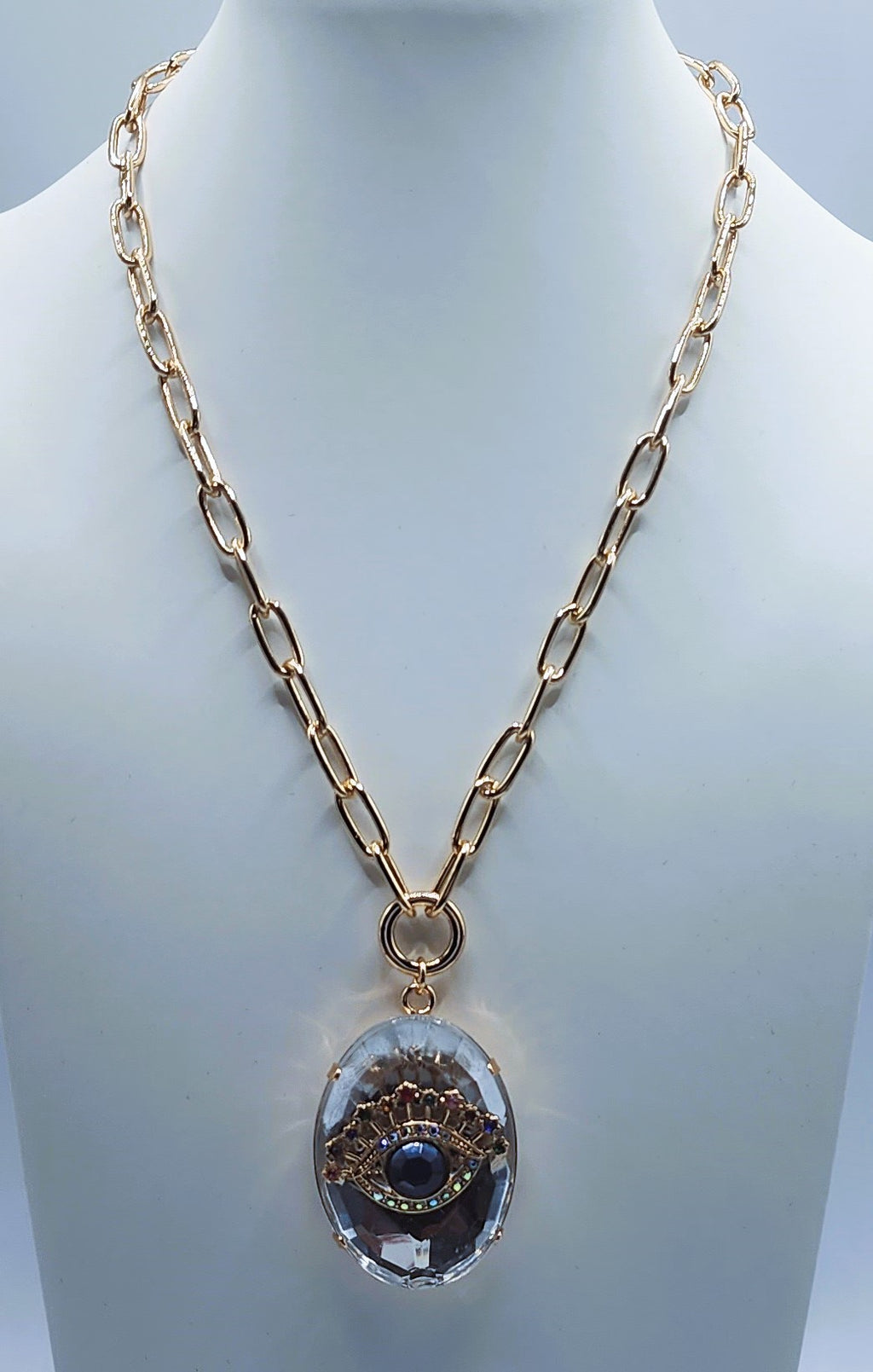 Evil Eye Statement Necklace Set