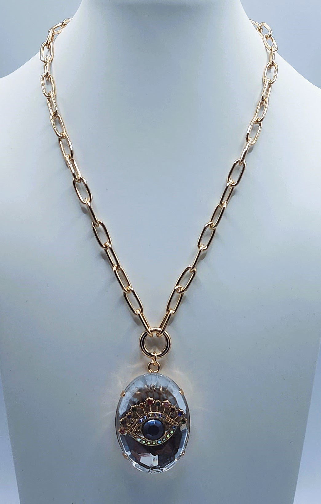 Evil Eye Statement Necklace Set