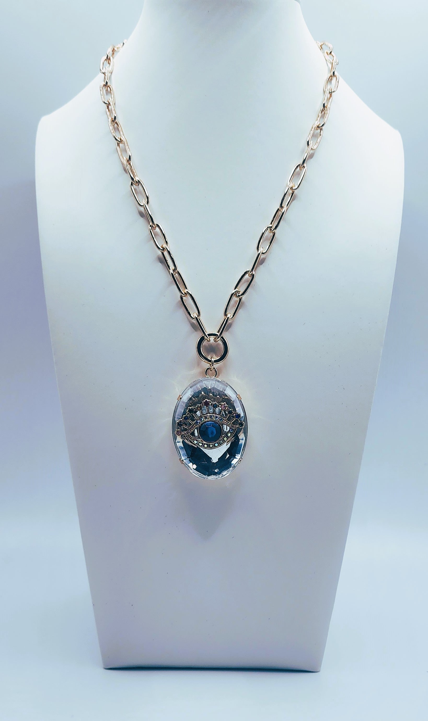 Evil Eye Statement Necklace Set