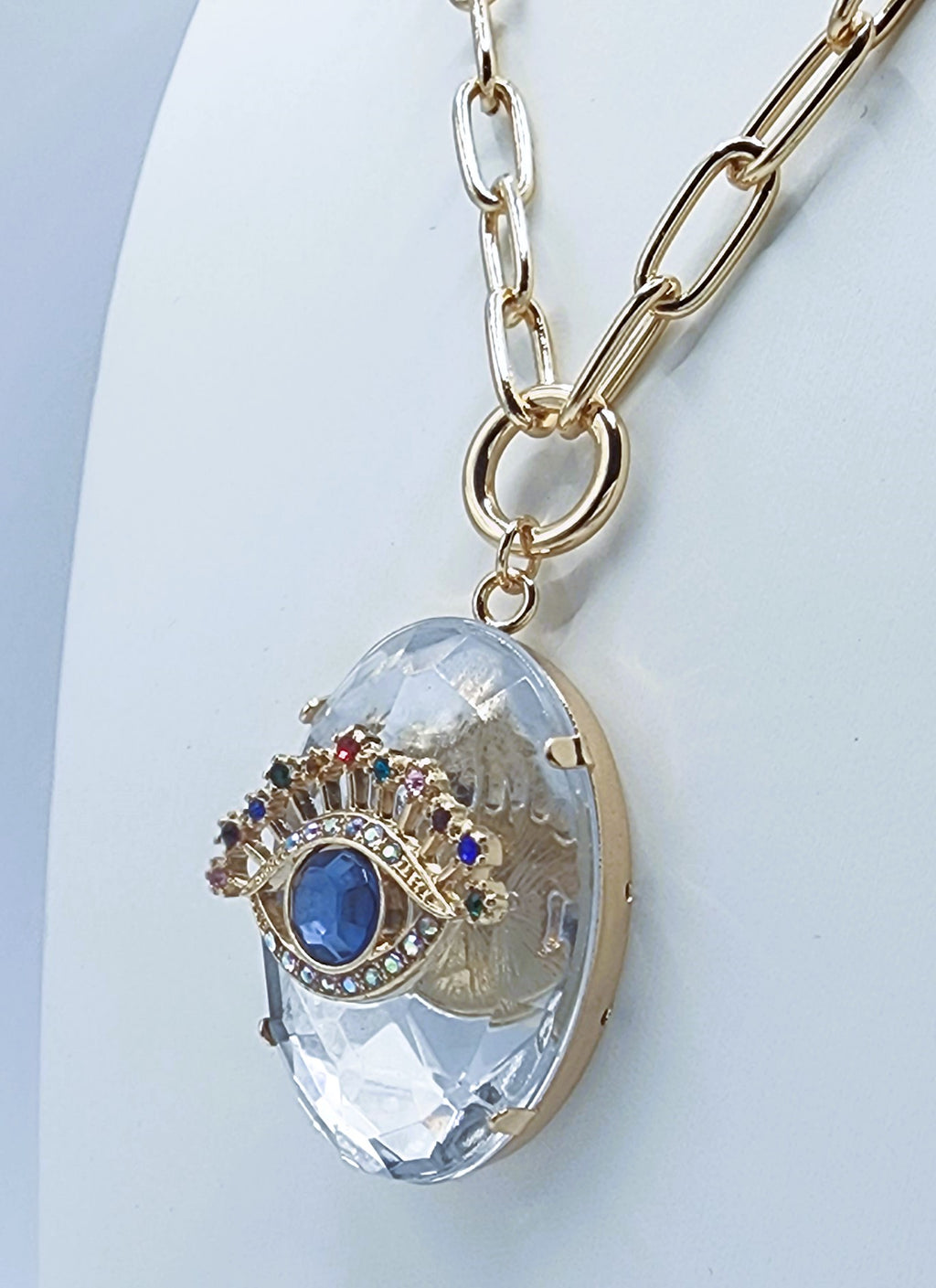 Evil Eye Statement Necklace Set